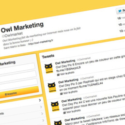 Le compte Twitter de Owl Marketing