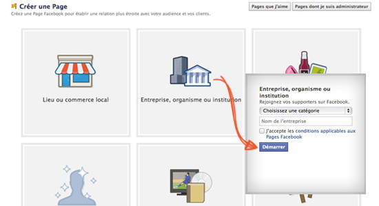 Comment créer une page facebook entreprise