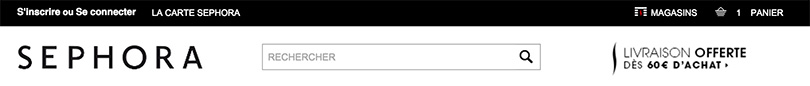 Livraison offerte dès 60 euros sur le site de Sephora