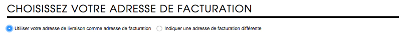 L'adresse de facturation - Sephora