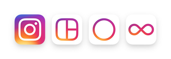 Logo Instagram, Layout, Boomerang et Hyperlapse