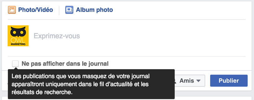 Nouveauté Facebook: les posts invisibles