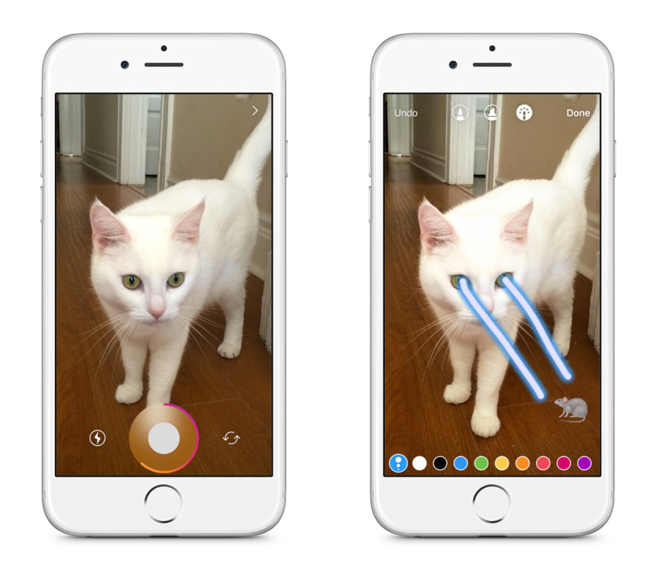 Les options disponibles pour créer votre story Instagram