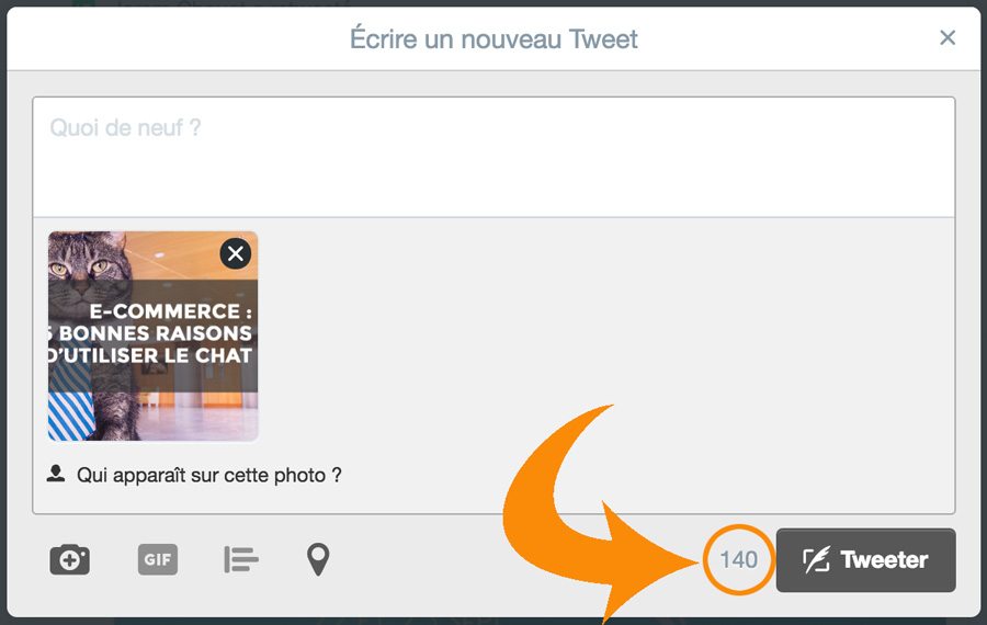 ecrire un tweet de plus de 140 caractères