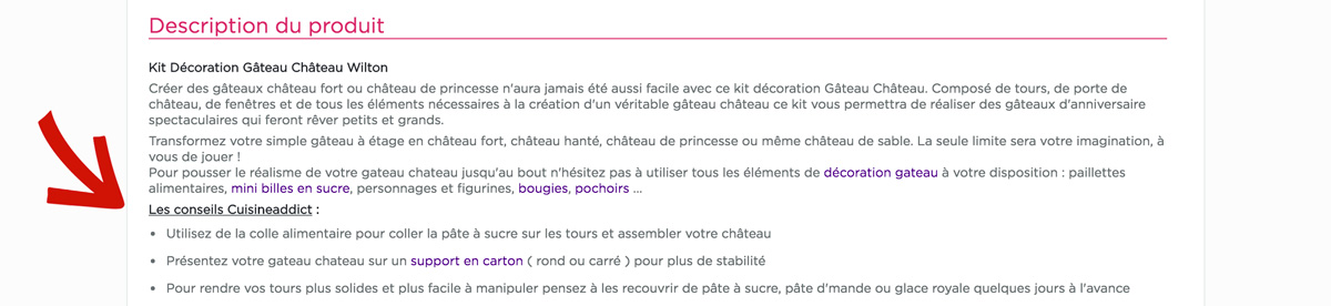 Ajoutez des conseils d'utilisation