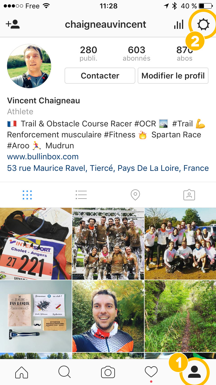 Trouver l'option multicompte d'Instagram sur votre application mobile