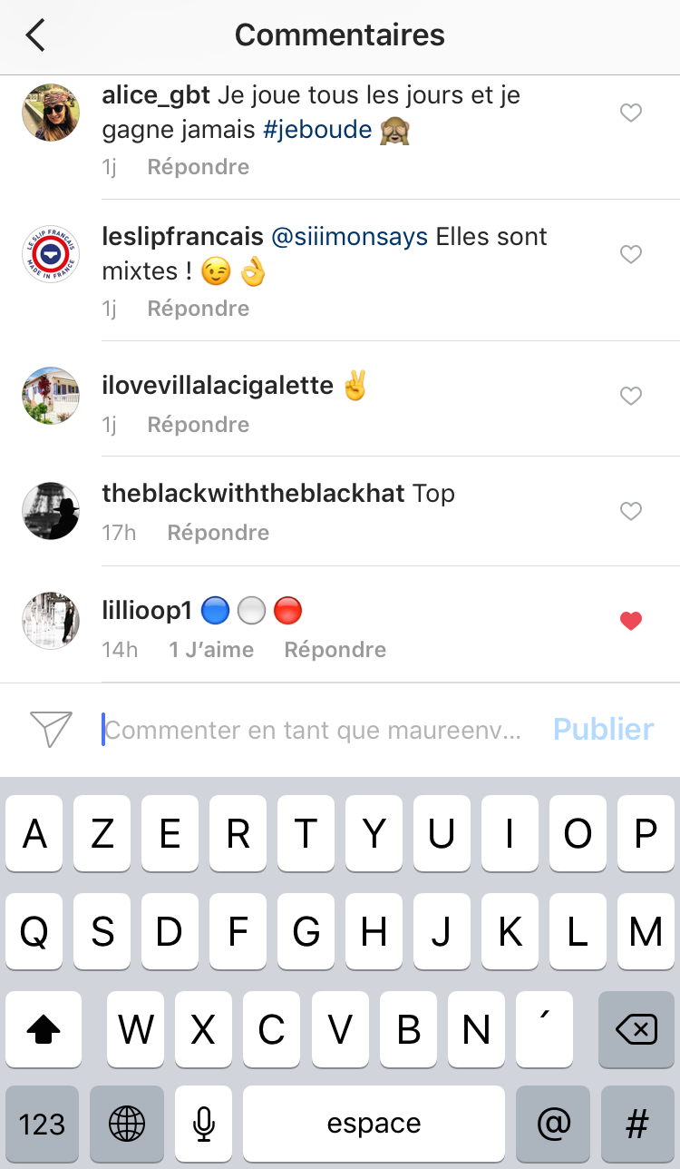 Aimer les commentaires sur Instagram