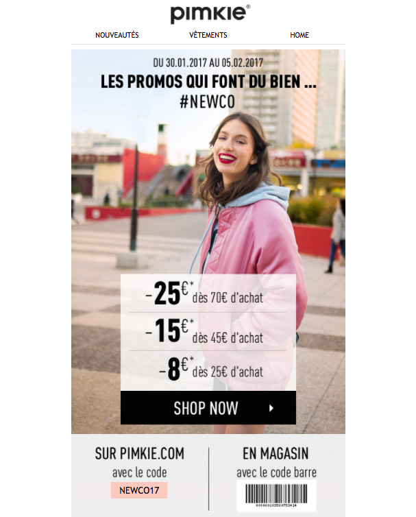 les codes promos avec remise en euros en e-commerce