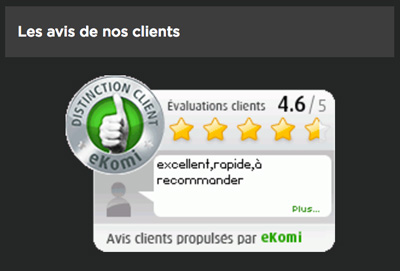 Affichez les avis clients