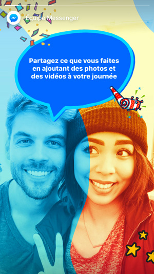 Partagez de que vous faites en ajouter des photos et des vidéos à votre journée